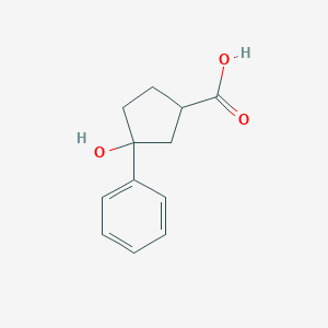 molecular formula C12H14O3 B2472158 3-Hydroxy-3-phenylcyclopentane-1-carboxylic acid CAS No. 1822817-37-7