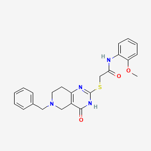 molecular formula C23H24N4O3S B2472160 2-({6-benzyl-4-oxo-3H,4H,5H,6H,7H,8H-pyrido[4,3-d]pyrimidin-2-yl}sulfanyl)-N-(2-methoxyphenyl)acetamide CAS No. 866845-55-8