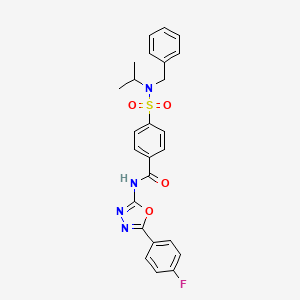 4-[benzyl(propan-2-yl)sulfamoyl]-N-[5-(4-fluorophenyl)-1,3,4-oxadiazol-2-yl]benzamide