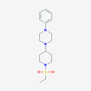 molecular formula C17H27N3O2S B247217 1-[1-(Ethylsulfonyl)-4-piperidinyl]-4-phenylpiperazine 