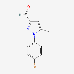 molecular formula C11H9BrN2O B2472171 1-(4-Bromophenyl)-5-methylpyrazole-3-carbaldehyde CAS No. 1895628-35-9