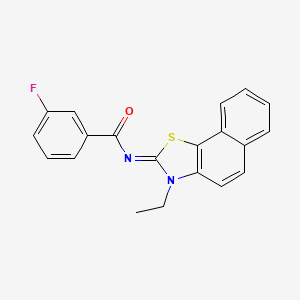 N-(3-ethylbenzo[g][1,3]benzothiazol-2-ylidene)-3-fluorobenzamide
