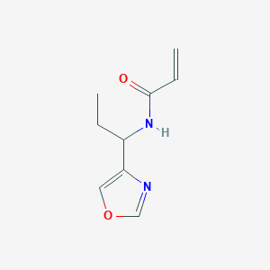 molecular formula C9H12N2O2 B2472181 N-[1-(1,3-Oxazol-4-yl)propyl]prop-2-enamide CAS No. 2411278-29-8