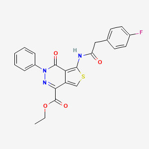 ethyl 5-[2-(4-fluorophenyl)acetamido]-4-oxo-3-phenyl-3H,4H-thieno[3,4-d]pyridazine-1-carboxylate