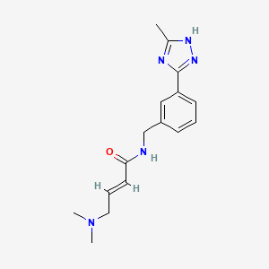 (E)-4-(Dimethylamino)-N-[[3-(5-methyl-1H-1,2,4-triazol-3-yl)phenyl]methyl]but-2-enamide