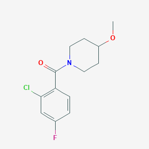 molecular formula C13H15ClFNO2 B2472188 (2-氯-4-氟苯基)(4-甲氧基哌啶-1-基)甲酮 CAS No. 1235337-61-7