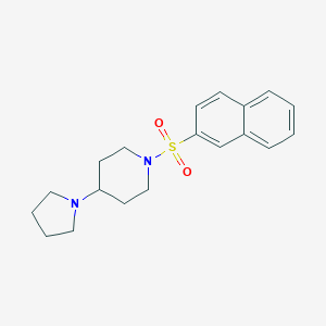 molecular formula C19H24N2O2S B247219 1-(Naphthalen-2-ylsulfonyl)-4-(pyrrolidin-1-yl)piperidine 
