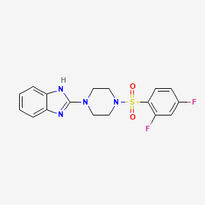 molecular formula C17H16F2N4O2S B2472190 2-(4-((2,4-difluorophenyl)sulfonyl)piperazin-1-yl)-1H-benzo[d]imidazole CAS No. 1211836-44-0