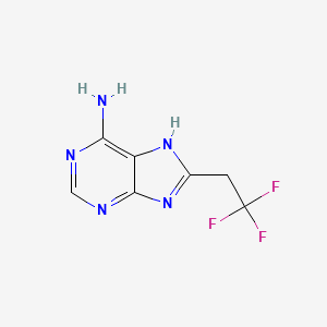 molecular formula C7H6F3N5 B2472195 8-(2,2,2-Trifluoroethyl)-9H-purin-6-amine CAS No. 1601138-09-3