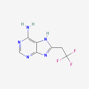 molecular formula C7H6F3N5 B2472195 8-(2,2,2-三氟乙基)-9H-嘌呤-6-胺 CAS No. 1601138-09-3