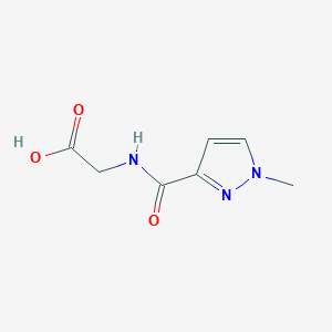 molecular formula C7H9N3O3 B2472202 2-[(1-Methylpyrazole-3-carbonyl)amino]acetic acid CAS No. 1699135-96-0