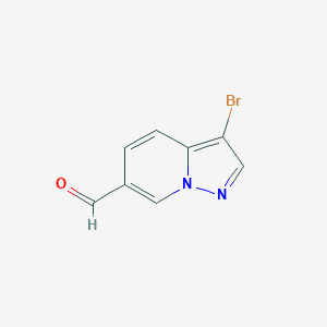 molecular formula C8H5BrN2O B2472203 3-Bromopyrazolo[1,5-a]pyridine-6-carbaldehyde CAS No. 2248356-07-0