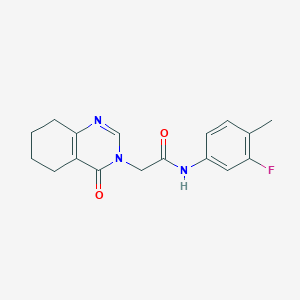 molecular formula C17H18FN3O2 B2472204 N-(3-fluoro-4-methylphenyl)-2-(4-oxo-5,6,7,8-tetrahydroquinazolin-3(4H)-yl)acetamide CAS No. 1251703-98-6