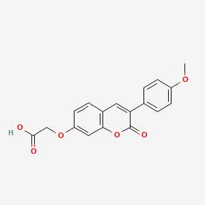 molecular formula C18H14O6 B2472207 2-((3-(4-methoxyphenyl)-2-oxo-2H-chromen-7-yl)oxy)acetic acid CAS No. 141113-51-1