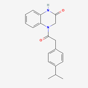 B2472216 4-(2-(4-isopropylphenyl)acetyl)-3,4-dihydroquinoxalin-2(1H)-one CAS No. 946313-70-8