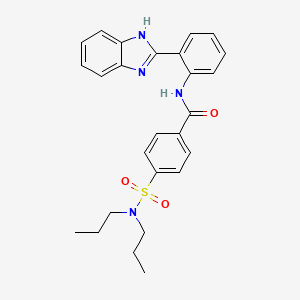 molecular formula C26H28N4O3S B2472222 N-(2-(1H-benzo[d]imidazol-2-yl)phenyl)-4-(N,N-dipropylsulfamoyl)benzamide CAS No. 313371-59-4