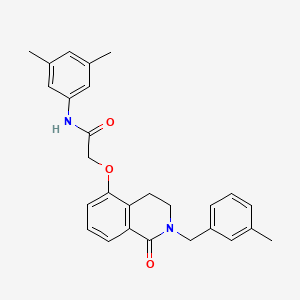 N-(3,5-dimethylphenyl)-2-[[2-[(3-methylphenyl)methyl]-1-oxo-3,4-dihydroisoquinolin-5-yl]oxy]acetamide