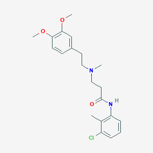 N-(3-chloro-2-methylphenyl)-3-[[2-(3,4-dimethoxyphenyl)ethyl](methyl)amino]propanamide
