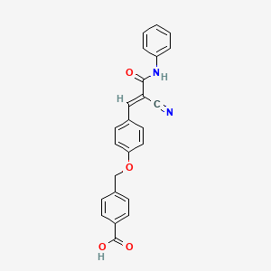 4-[[4-[(E)-3-anilino-2-cyano-3-oxoprop-1-enyl]phenoxy]methyl]benzoic acid