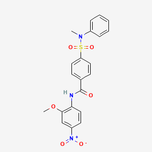 molecular formula C21H19N3O6S B2472238 N-(2-methoxy-4-nitrophenyl)-4-[methyl(phenyl)sulfamoyl]benzamide CAS No. 325988-28-1