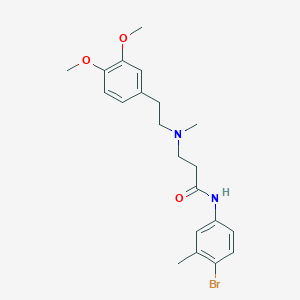 N-(4-bromo-3-methylphenyl)-3-[[2-(3,4-dimethoxyphenyl)ethyl](methyl)amino]propanamide