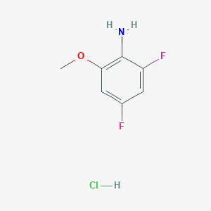 molecular formula C7H8ClF2NO B2472240 2,4-Difluoro-6-methoxyaniline hydrochloride CAS No. 2375274-55-6