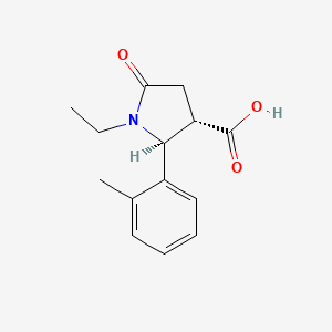 (2R,3R)-1-ethyl-2-(2-methylphenyl)-5-oxotetrahydro-1H-pyrrole-3-carboxylic acid