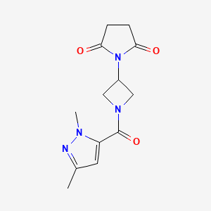 1-(1-(1,3-dimethyl-1H-pyrazole-5-carbonyl)azetidin-3-yl)pyrrolidine-2,5-dione