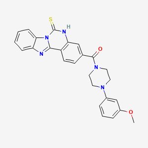 3-{[4-(3-methoxyphenyl)piperazin-1-yl]carbonyl}benzimidazo[1,2-c]quinazoline-6(5H)-thione