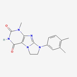 8-(3,4-Dimethylphenyl)-1-methyl-1,3,5-trihydroimidazolidino[1,2-h]purine-2,4-d ione