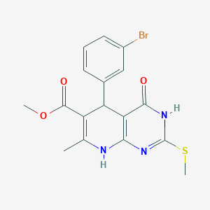 Methyl 5-(3-bromophenyl)-7-methyl-2-(methylthio)-4-oxo-3,4,5,8-tetrahydropyrido[2,3-d]pyrimidine-6-carboxylate