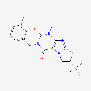 molecular formula C20H22N4O3 B2472259 7-(tert-butyl)-1-methyl-3-(3-methylbenzyl)oxazolo[2,3-f]purine-2,4(1H,3H)-dione CAS No. 899738-14-8
