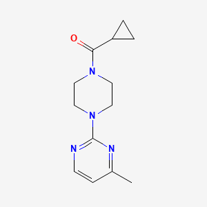 molecular formula C13H18N4O B2472260 2-(4-Cyclopropanecarbonylpiperazin-1-yl)-4-methylpyrimidine CAS No. 2034283-99-1