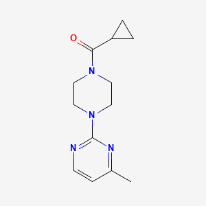 molecular formula C13H18N4O B2472260 2-(4-Ciclopropanocarbonilpiperazin-1-il)-4-metilpirimidina CAS No. 2034283-99-1