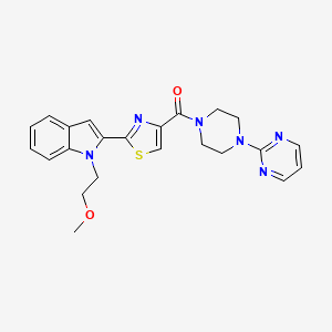 (2-(1-(2-methoxyethyl)-1H-indol-2-yl)thiazol-4-yl)(4-(pyrimidin-2-yl)piperazin-1-yl)methanone