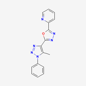 2-[5-(5-methyl-1-phenyl-1H-1,2,3-triazol-4-yl)-1,3,4-oxadiazol-2-yl]pyridine