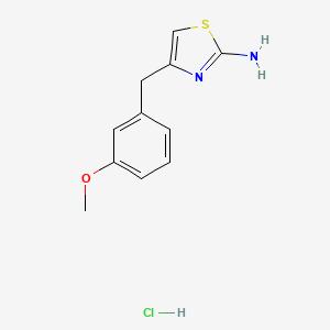 molecular formula C11H13ClN2OS B2472267 4-(3-Methoxybenzyl)thiazol-2-amine hydrochloride CAS No. 2034394-11-9