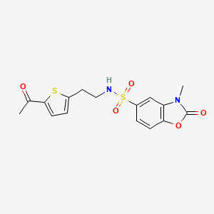 N-(2-(5-acetylthiophen-2-yl)ethyl)-3-methyl-2-oxo-2,3-dihydrobenzo[d]oxazole-5-sulfonamide