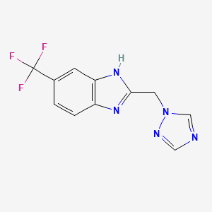 2-(1H-1,2,4-triazol-1-ylmethyl)-5-(trifluoromethyl)-1H-1,3-benzimidazole