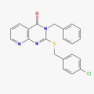 3-Benzyl-2-[(4-chlorophenyl)methylsulfanyl]pyrido[2,3-d]pyrimidin-4-one