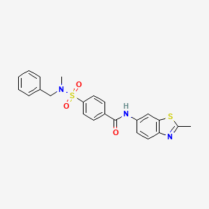 4-[benzyl(methyl)sulfamoyl]-N-(2-methyl-1,3-benzothiazol-6-yl)benzamide