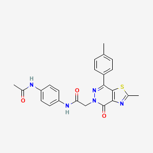 N-(4-acetamidophenyl)-2-(2-methyl-4-oxo-7-(p-tolyl)thiazolo[4,5-d]pyridazin-5(4H)-yl)acetamide