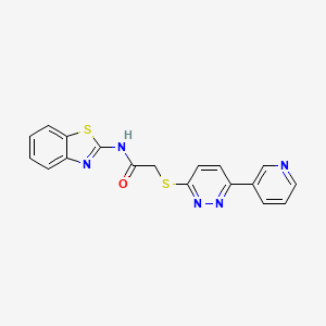 N-(benzo[d]thiazol-2-yl)-2-((6-(pyridin-3-yl)pyridazin-3-yl)thio)acetamide