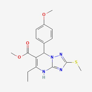 Methyl 5-ethyl-7-(4-methoxyphenyl)-2-(methylthio)-4,7-dihydro-[1,2,4]triazolo[1,5-a]pyrimidine-6-carboxylate