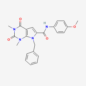 7-benzyl-N-(4-methoxyphenyl)-1,3-dimethyl-2,4-dioxo-2,3,4,7-tetrahydro-1H-pyrrolo[2,3-d]pyrimidine-6-carboxamide