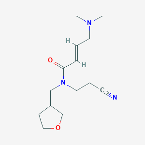(E)-N-(2-Cyanoethyl)-4-(dimethylamino)-N-(oxolan-3-ylmethyl)but-2-enamide