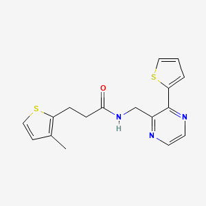 3-(3-methylthiophen-2-yl)-N-((3-(thiophen-2-yl)pyrazin-2-yl)methyl)propanamide