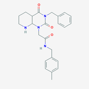 molecular formula C24H22N4O3 B2472324 2-{3-苄基-2,4-二氧代-1H,2H,3H,4H-吡啶并[2,3-d]嘧啶-1-基}-N-[(4-甲苯基)甲基]乙酰胺 CAS No. 887223-46-3