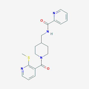 N-((1-(2-(methylthio)nicotinoyl)piperidin-4-yl)methyl)picolinamide