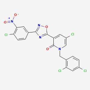 5-chloro-3-[3-(4-chloro-3-nitrophenyl)-1,2,4-oxadiazol-5-yl]-1-(2,4-dichlorobenzyl)-2(1H)-pyridinone